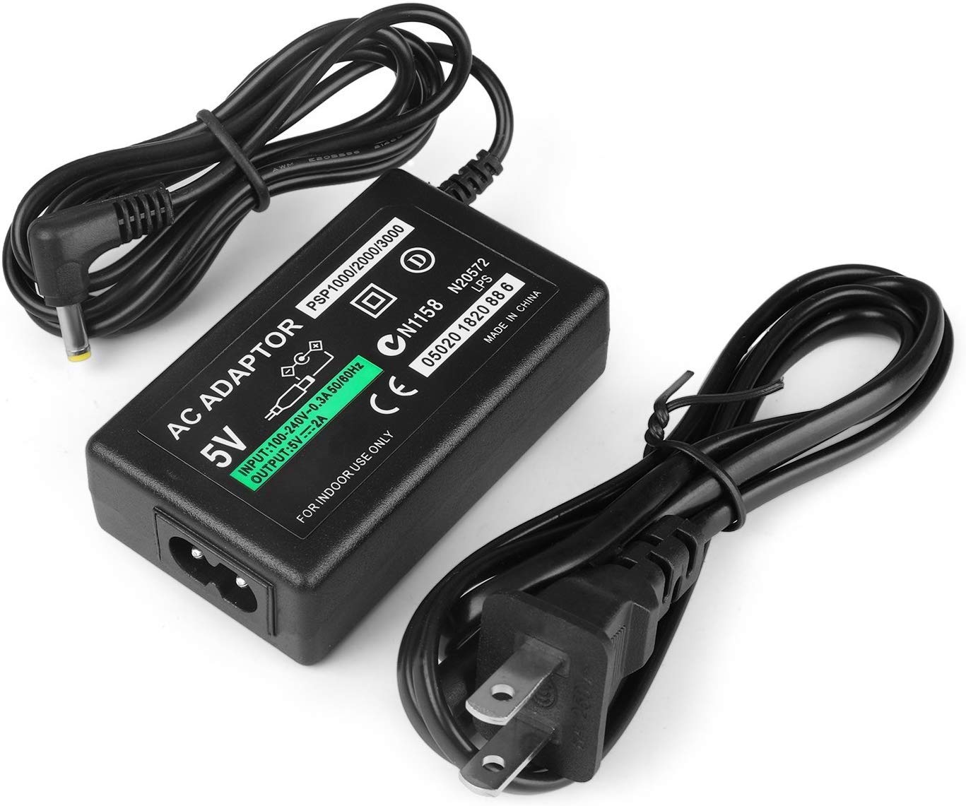 Tfseven Psp S110 High Capacity Replacement Sony Psp Slim Battery + Ac Adapter 5V 2A Wall Travel Power Supply + Back Door Battery
